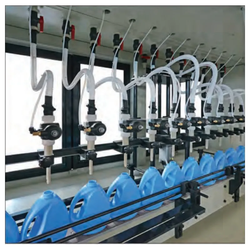 500ml-3000ml Антикоррозийная неметаллическая машина для розлива и укупорки отбеливателя 3