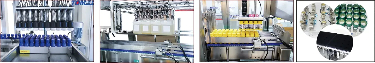 500ml-3000ml Антикоррозийная неметаллическая машина для розлива и укупорки отбеливателя 9